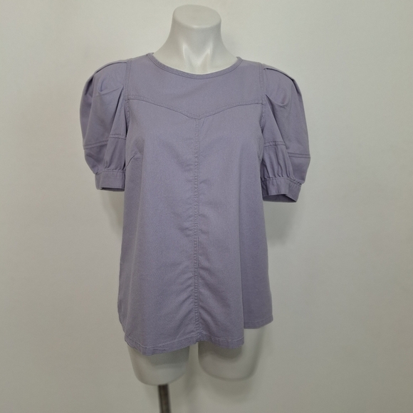 Universal Thread NEW Coquette Lavender Puff Sleeve Streetwear Blouse Size S - Picture 1 of 14